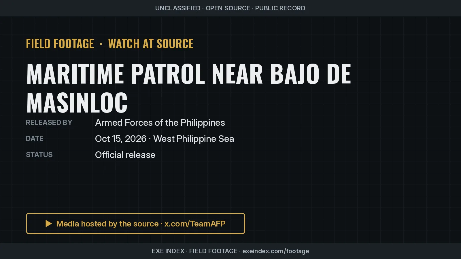 Text poster only. Philippine Navy patrol near Bajo de Masinloc.