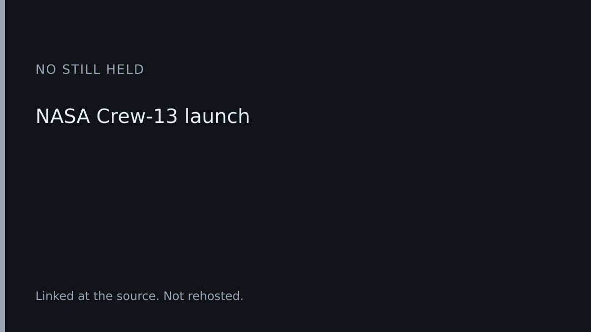 No still is held. The source is the NASA release.