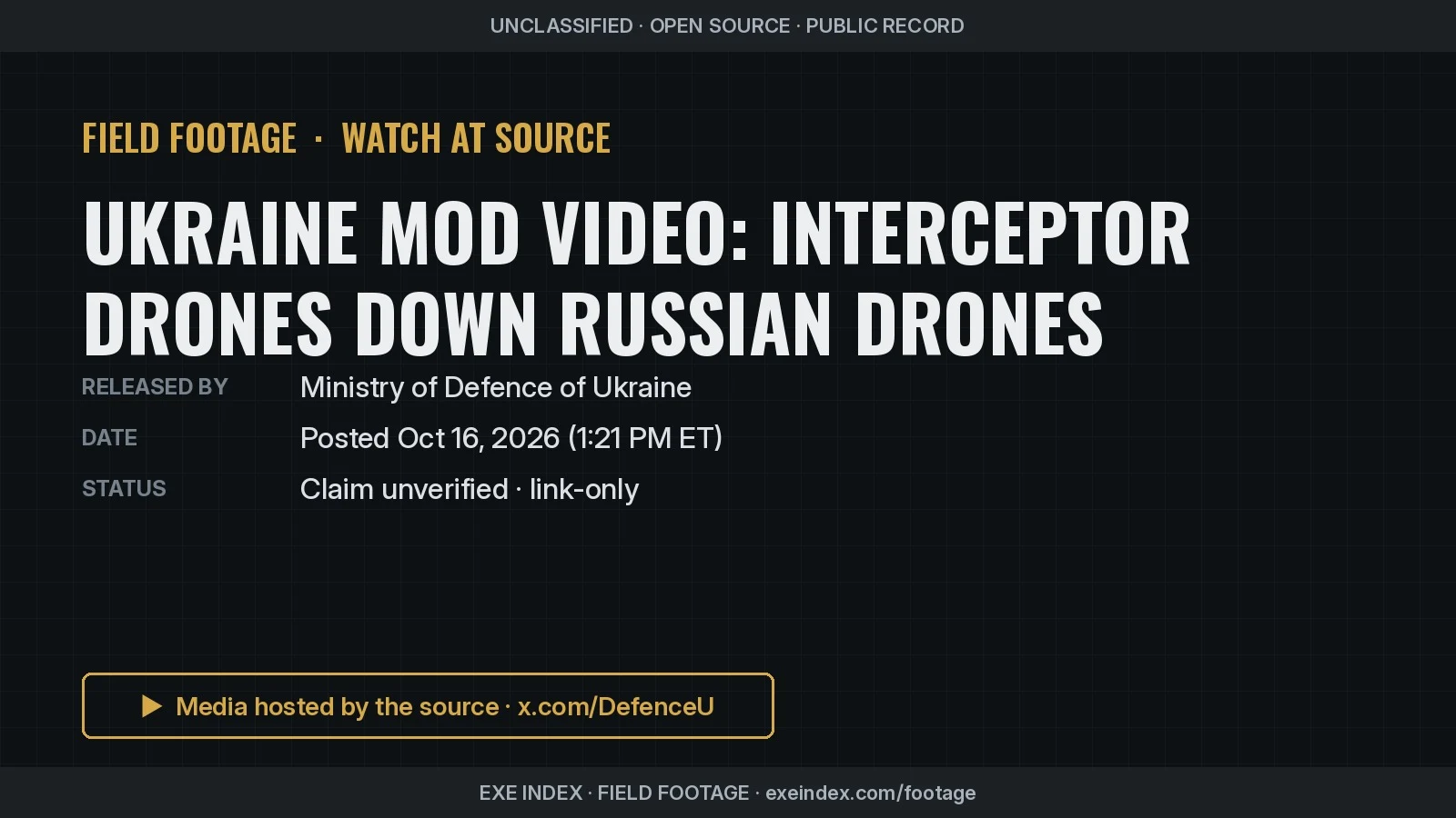 Text poster only. The source video shows first-person interceptor-drone views closing on fixed-wing drones, and operators at control screens.