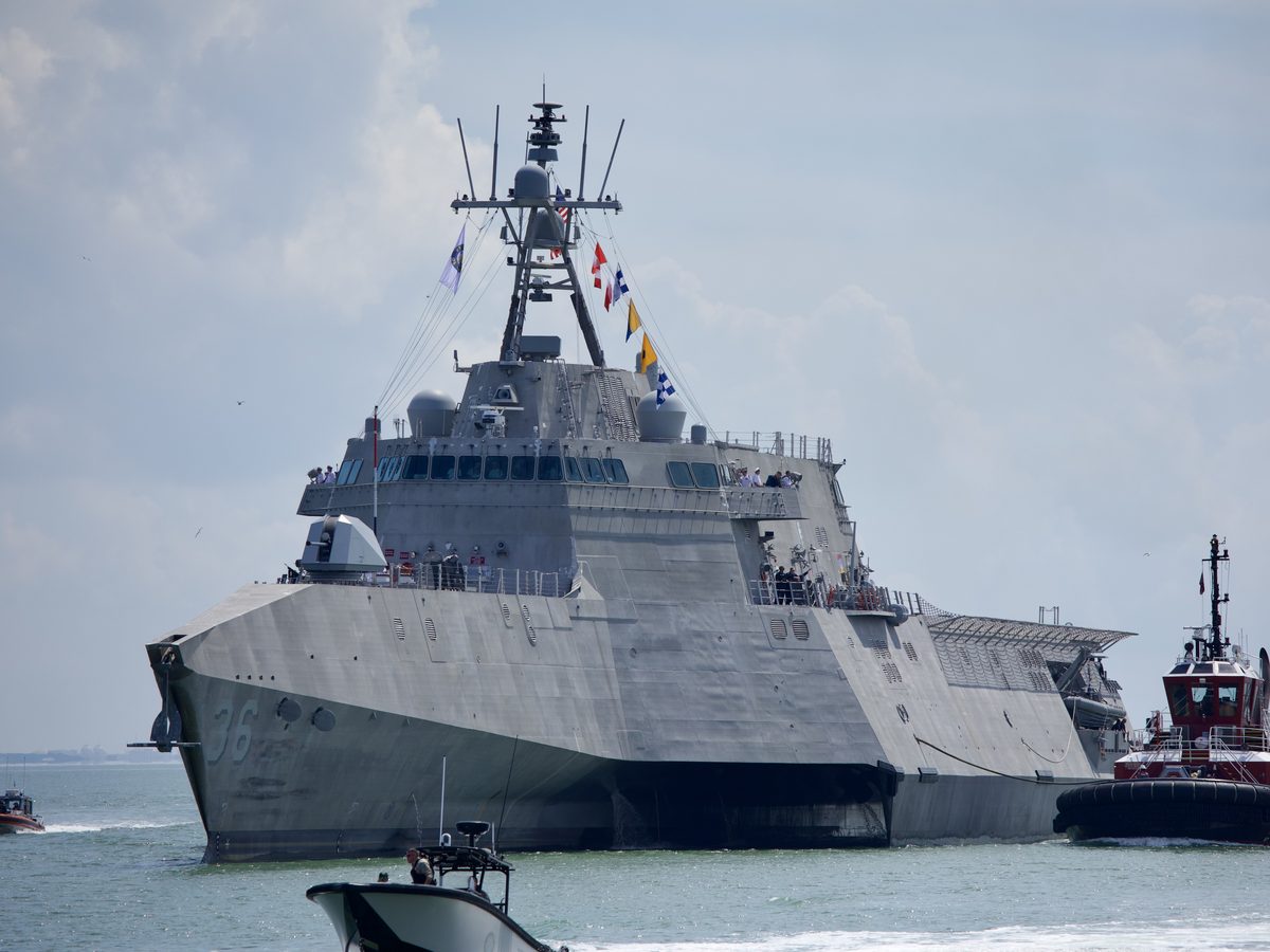 File, Aug. 2024: USS Kingsville (LCS 36), which joined the search, in Corpus Christi · not from this rescue