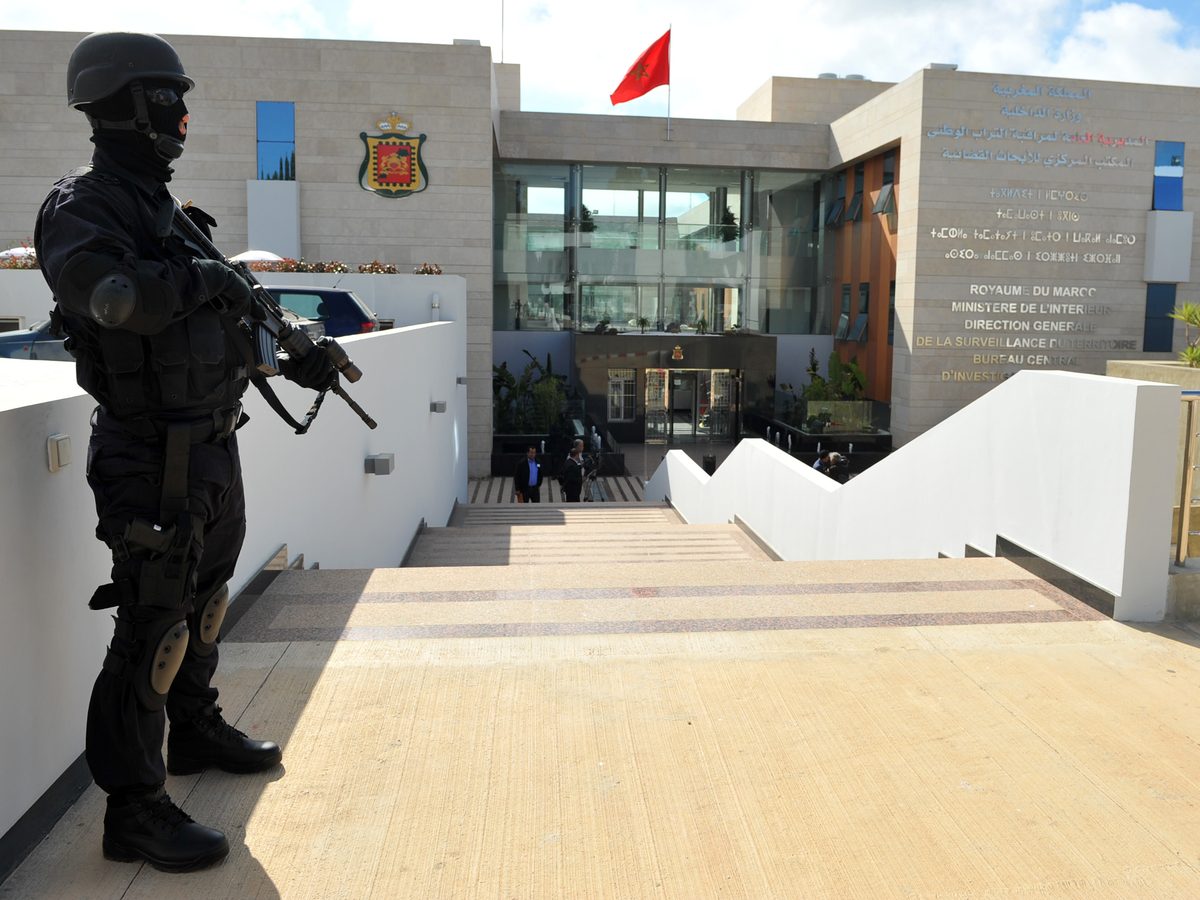 File, Apr 2015: a BCIJ officer at the bureau's HQ in Salé · not from the Tangier case