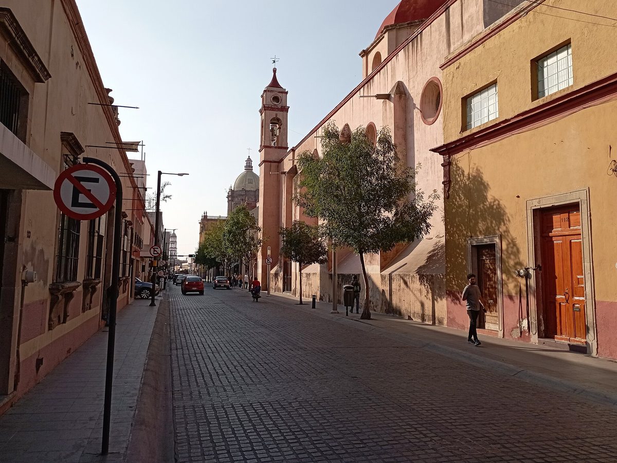 File, Nov 2022: calle Francisco I. Madero, central Celaya; the attack was in colonia Gobernadores · not from Oct 17