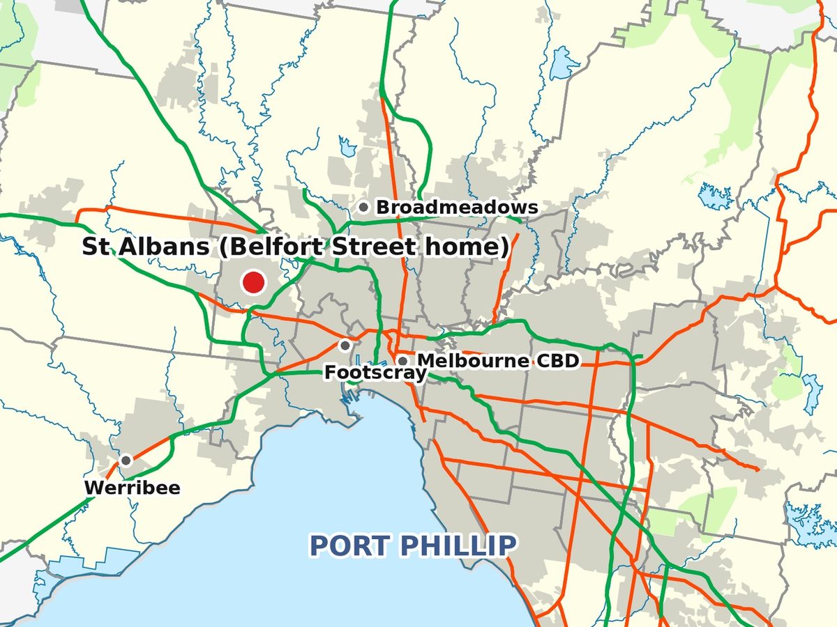 Map: St Albans, Melbourne, where the fatal stabbing happened