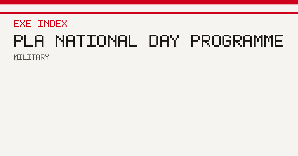 PLA National Day programme