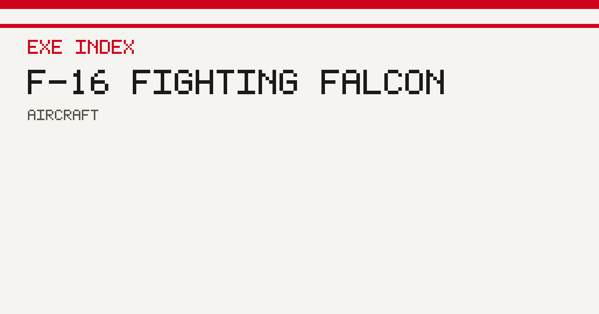 F-16 Fighting Falcon